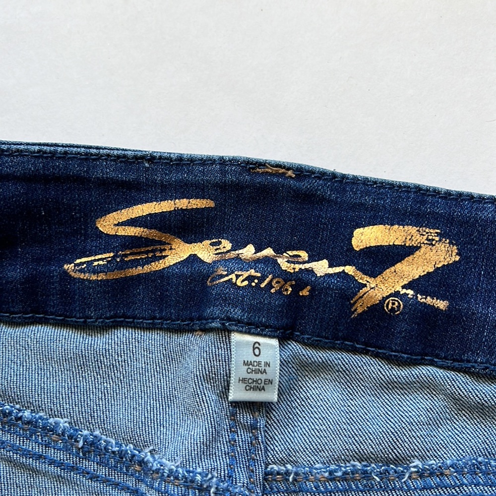 Seven7 Women's Skinny Jeans - Dark Blue Indigo - Picture 9 of 14